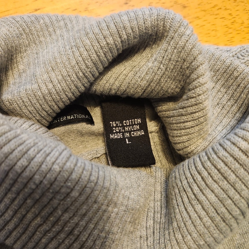 Moda International Light Gray Knit Sweater - Picture 6 of 6